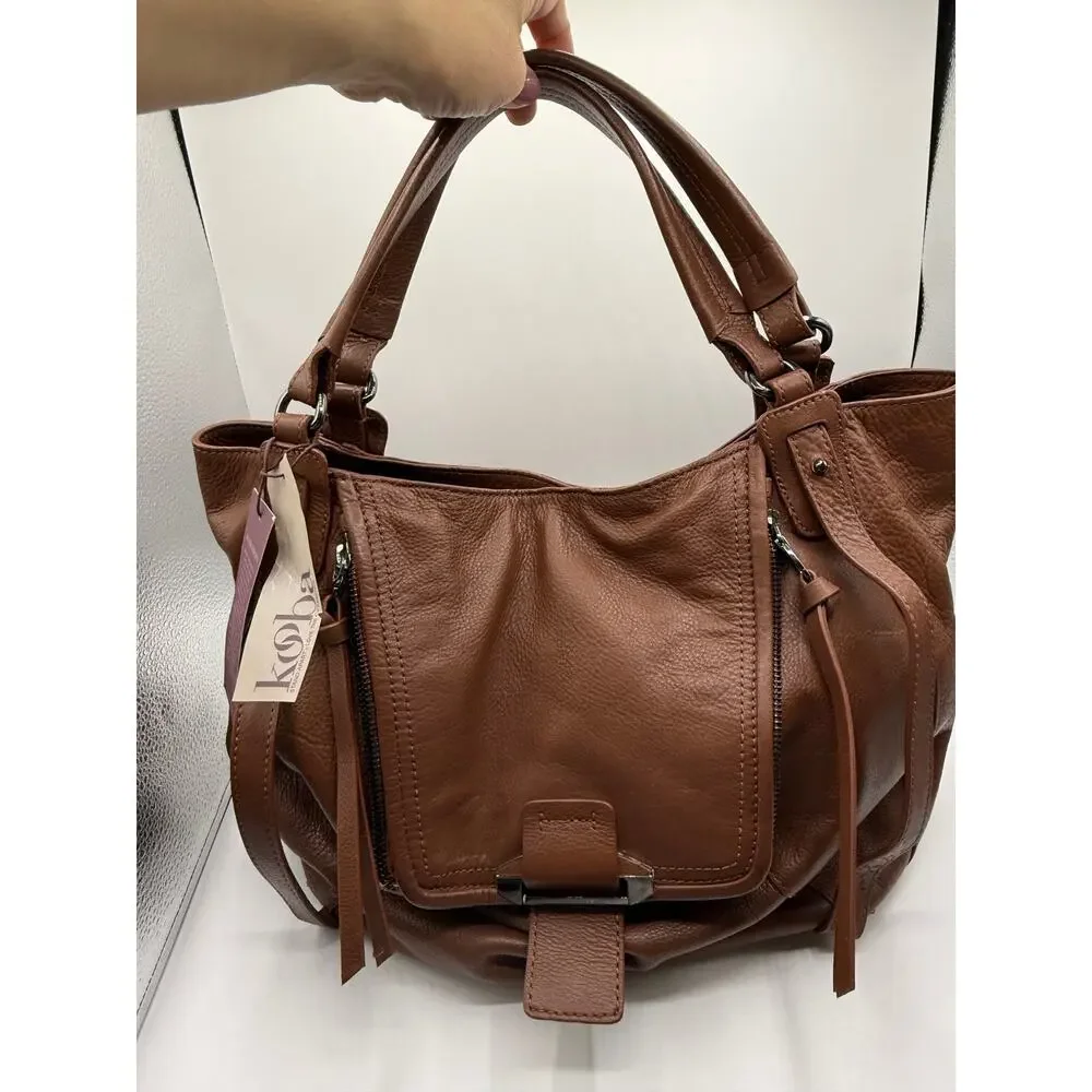 NWT Kooba Jonnie Leather Shopper Tote - Brown- Minor Flaws - Picture 12 of 14